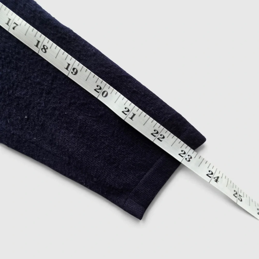 Cielo Navy Blue Turtleneck Sweater Gold Button Detail Soft Knit Womens S Preppy